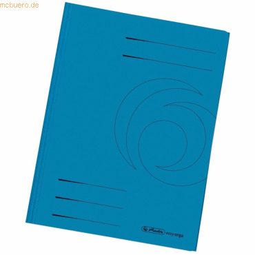 10 x Herlitz Einschlagmappe A4 Recycling intensiv blau von Herlitz