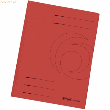 10 x Herlitz Einschlagmappe A4 Recycling intensiv rot von Herlitz