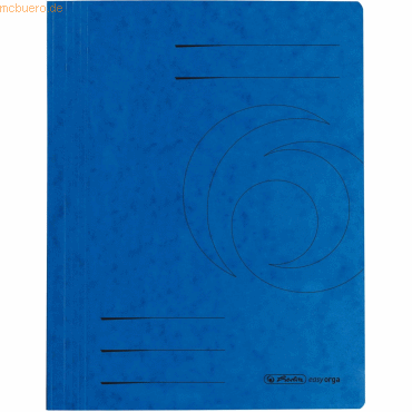 10 x Herlitz Schnellhefter A4 Karton blau von Herlitz