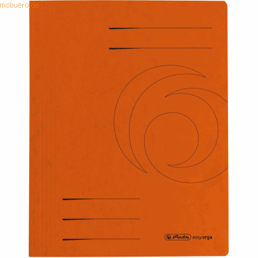 10 x Herlitz Schnellhefter A4 Karton orange von Herlitz