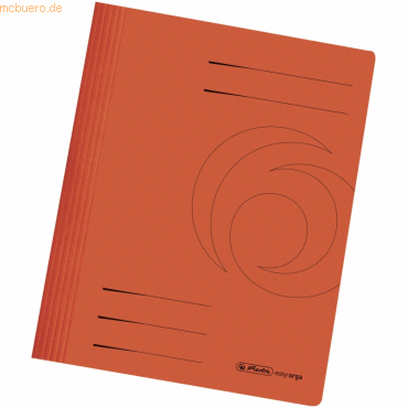 10 x Herlitz Schnellhefter Karton gefaltet orange intensiv von Herlitz