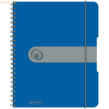 2 x Herlitz Spiralblock to go A5 80 Blatt kariert PP dunkelblau von Herlitz