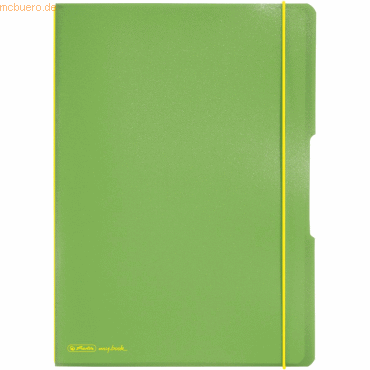 Herlitz Notizheft my.book flex PP A4 2x40 Blatt liniert/kariert hellgr von Herlitz