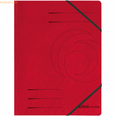 5 x Herlitz Eckspanner A4 Karton rot von Herlitz