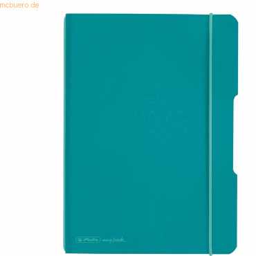 5 x Herlitz Geschäftsbuch Flex PP A5 40 Blatt Caribbean Turquoise von Herlitz