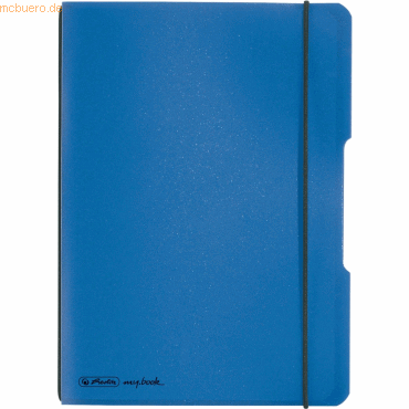 5 x Herlitz Notizheft my.book flex PP A5 40 Blatt kariert blau von Herlitz