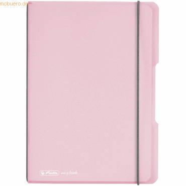 5 x Herlitz Notizheft my.book flex PP A5 40 Blatt kariert rose von Herlitz