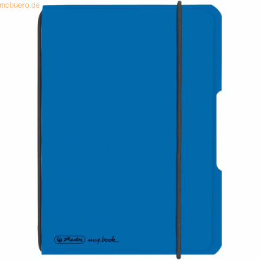 5 x Herlitz Notizheft my.book flex PP A6 40 Blatt kariert blau von Herlitz