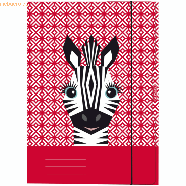 5 x Herlitz Sammelmappe A4 Karton 350 g/qm Cute Animals Zebra von Herlitz