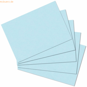 6 x Herlitz Karteikarten A6 blanko blau VE=100 Stück von Herlitz