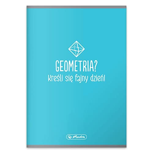 Herlitz Schulheft A5 glatt 32 Blatt | Softcover | Brulion Notizblock Skizzenbuch | Zum Schreiben der Kalligraphie Schule Studienschüler | Universal | Geometrie von Herlitz