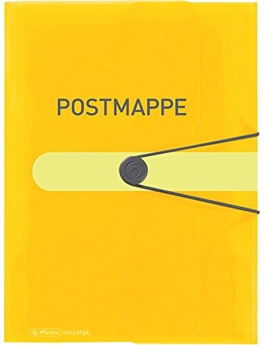 Gummizugmappe A4 PP Postmappe transparent gelb easy orga to go von Herlitz