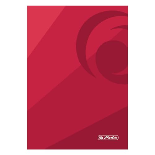 Herlitz® Notizblock A6 | 100 Kariert | Büronotizen | Softcover | Ideal für Notizen zur Schule Büro | Rot von Herlitz