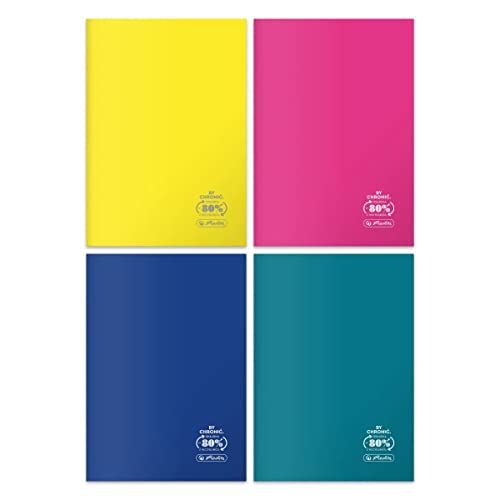 Herlitz® Schulheft A4 kariert 60 Blatt ECO PP | Softcover | Brulion Notizblock Skizzenbuch | Zum Schreiben der Kalligraphie Schule Studienschüler | Universal | Colors von Herlitz