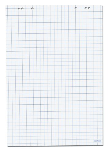 Herlitz 10834141 Flipchartblock, 68x99cm (kariert/gelocht), 5 Blöcke (20 Blatt je Block) von Herlitz