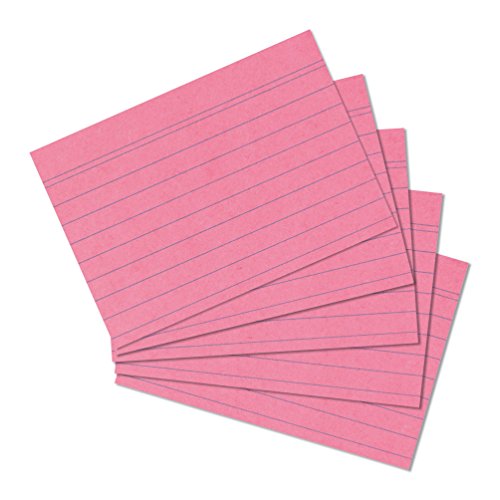 Herlitz 10835890 Karteikarte A5, 100 Stück, rosa von Herlitz