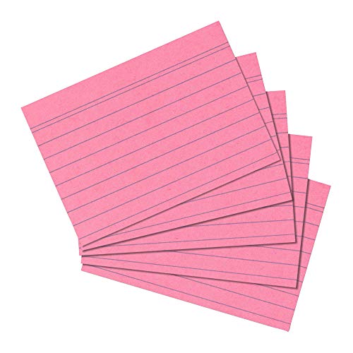 Herlitz Karteikarte A5 liniert, rosa, 4 x 100 Stück, 4 von Herlitz