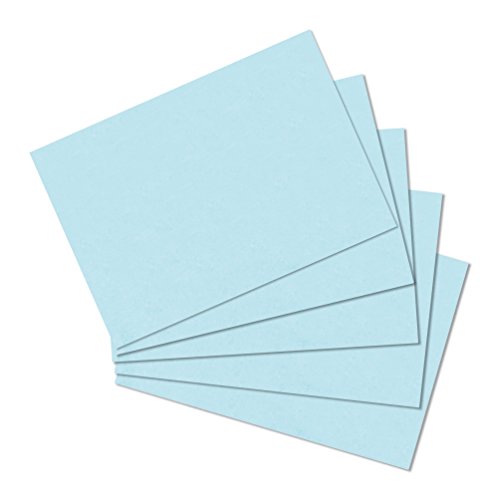 herlitz Karteikarte A6, blanko, blau, 100 Stück von Herlitz