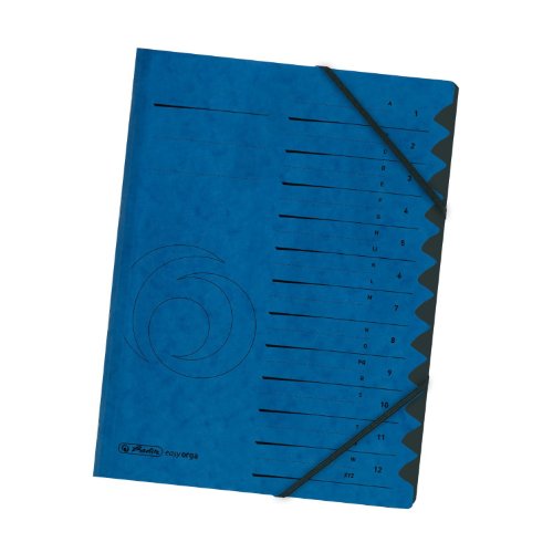 Herlitz 10843316 Ordnungsmappe Register 1-12 blau von Herlitz