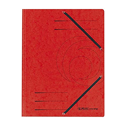 Herlitz 10843902 Einschlagmappe A4 aus Quality-Karton mit Gummizug, rot von Herlitz