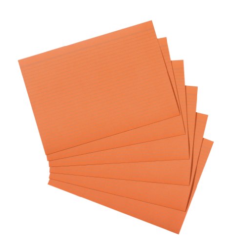 Herlitz 10901163 Karteikarte A4 100 Stück liniert orange von Herlitz