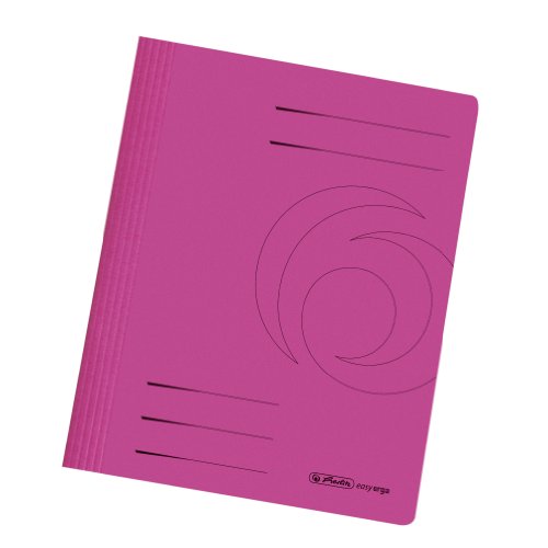 Herlitz Schnellhefter A4 Karton, gefaltet, pink, 10 Stück von Herlitz