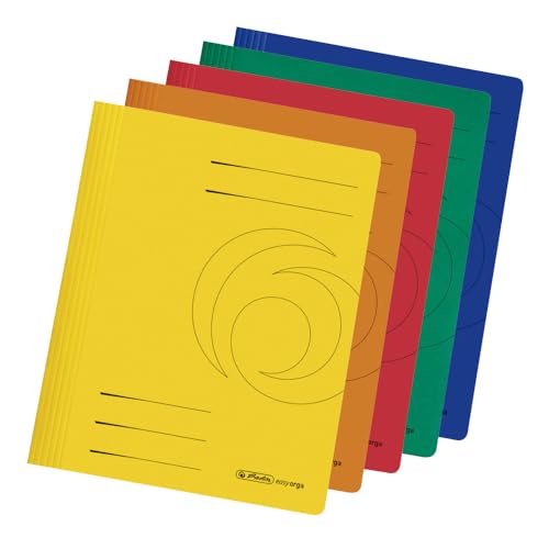 Herlitz 11037181 Schnellhefter A4 Karton gefaltet farbig sortiert ,10 Stück (1er Pack) von Herlitz