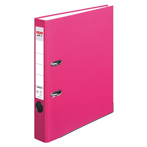 Herlitz 11053691 Ordner maX.file protect (A4, 5 cm, mit Einsteckrückenschild) pink von Herlitz