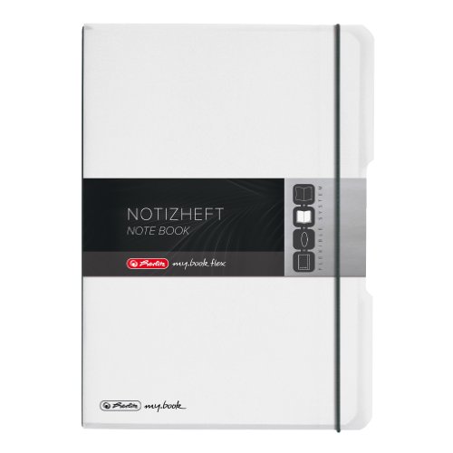 Herlitz 11361425 Notizheft (A4, PP-Wechselcover mit Verschlußgummi, 80g/m²) 80 Blatt farblos von Herlitz