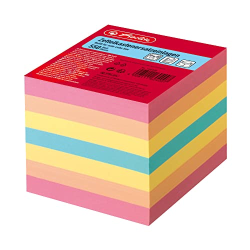 Herlitz 1604008 Zettelkastenersatzeinlage 9 x 9 cm, 550 Blatt, farbig sortiert von Herlitz