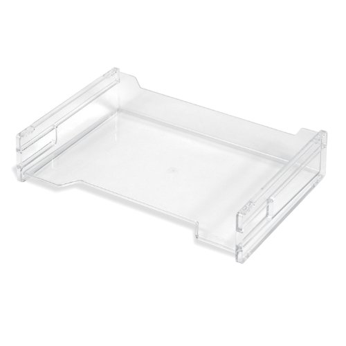 Herlitz 1610393 Ablagekorb A4 quer, transparent und stapelbar von Herlitz