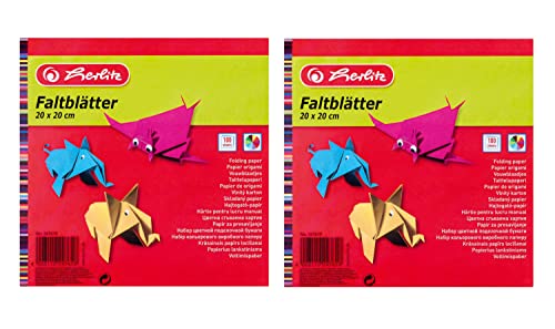 Herlitz 247619 Faltblätter 20 x 20 cm, 100er Pack (2) von Herlitz