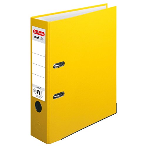 Herlitz 3 Stück max. file protect, Rückenbreite: 80 mm, gelb von Herlitz