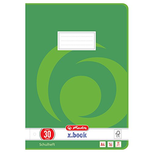 Herlitz 3323003 Hefte A4/16 Lineatur 30 (blanko) FSC Mixed 10er Packung Motive sortiert von Herlitz