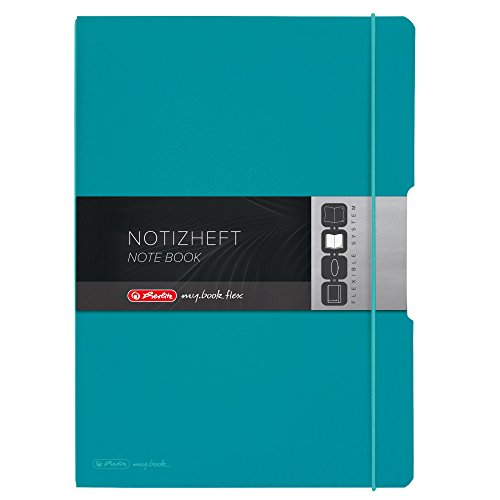 Herlitz 50015986 Notizheft flex, PP, 2 x 40 Blatt, A4 Caribbean Türkis von Herlitz