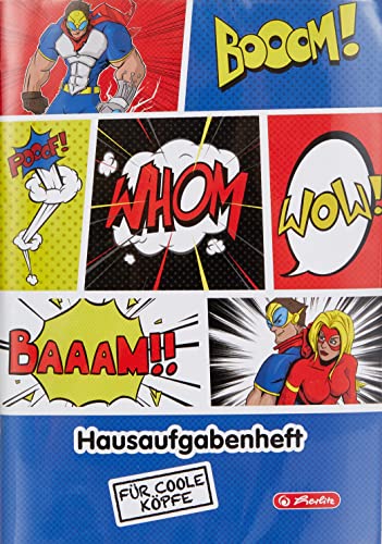 Herlitz 50016532 Aufgabenheft A5, 48 Blatt Comic von Herlitz