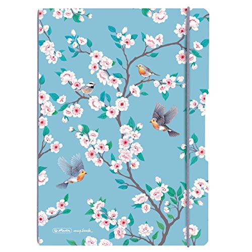 Herlitz 50021543 Notizheft flex A4 Ladylike Birds, 2 x 40 Blatt liniert und kariert, 1 Stück von Herlitz