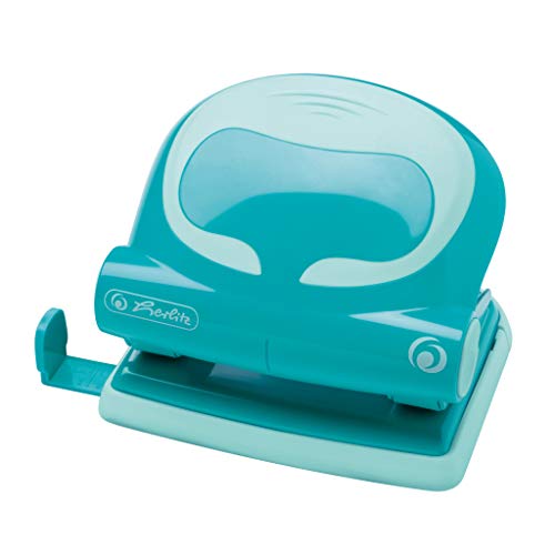 Herlitz 50025381 Bürolocher 2,0mm, Ergonomie, caribbean turquoise, 1 Stück von Herlitz