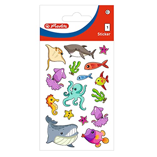 Herlitz 50034185 selbstklebende Sticker für Kids, Motiv: Meereswelt, 10 x 1 Bogen von Herlitz