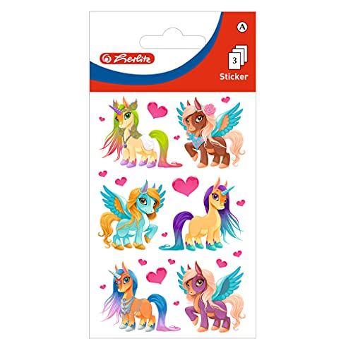 Herlitz 50034192 selbstklebende Sticker für Kids, Motiv: Fabelponys, 10 x 3 Bögen von Herlitz