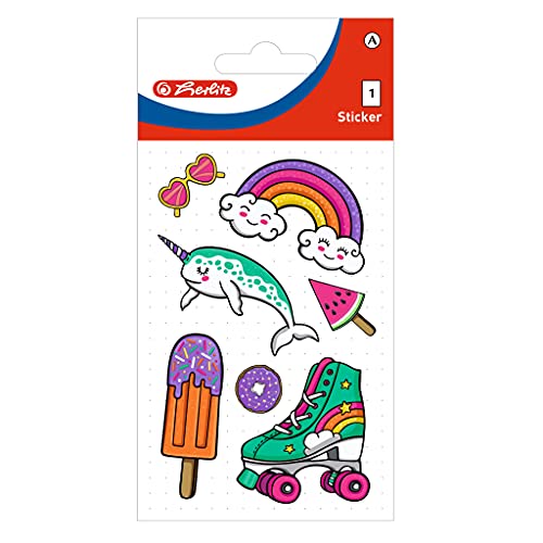 Herlitz 50034338 selbstklebende Sticker für Kids, Motiv: Girls mix, 10 x 1 Bogen von Herlitz