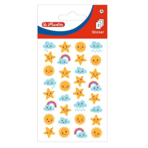 Herlitz 50034376 selbstklebende Sticker für Kids, Motiv: Himmel, 10 x 3 Bögen von Herlitz