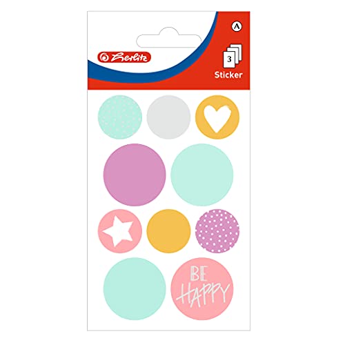 Herlitz 50034741 selbstklebende Deko-Sticker, Motiv: Zierkreise, 10 x 3 Bögen von Herlitz