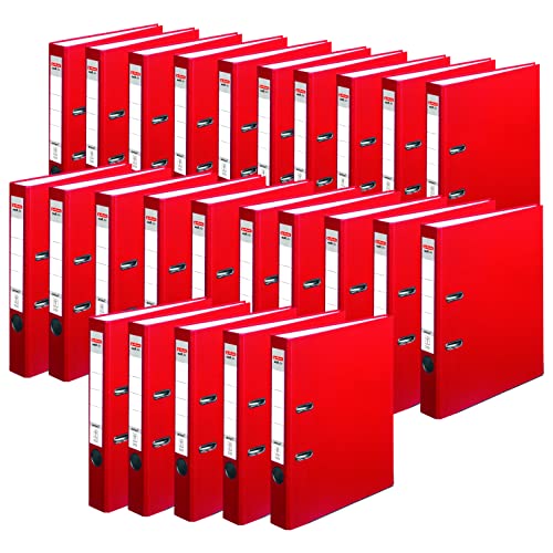 Herlitz 5450309 Ordner maX.file protect A4 (5 cm mit Einsteckrückenschild) rot, 25 Stück von Herlitz