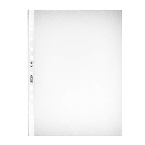 Herlitz 5814108 Prospekthülle A4, genarbt, Lochrandverstärkung (1000 Prospekthüllen, DIN A4 | genarbt) von Herlitz