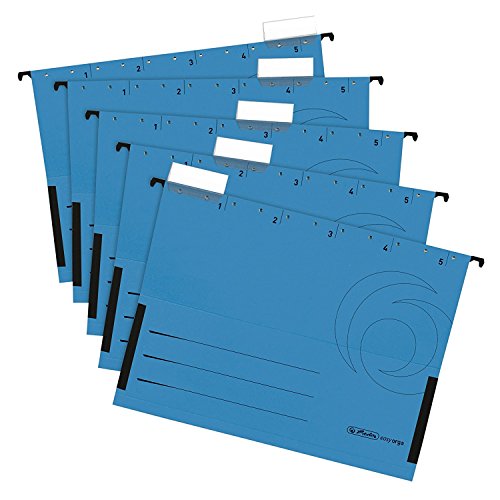 Herlitz 5874763 Hängetasche, seitlich geschlossen, Organisationsdruck, blau (15 Stück) von Herlitz