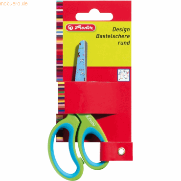 Herlitz Bastelschere Design 13cm rund farbig sortiert von Herlitz