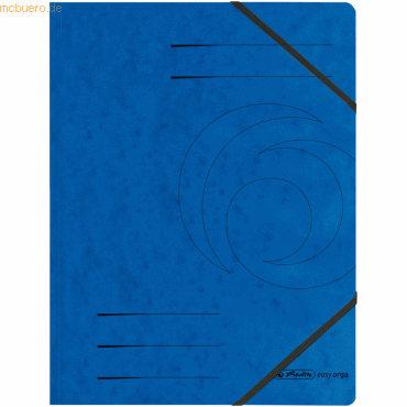 5 x Herlitz Eckspanner A4 Karton blau von Herlitz