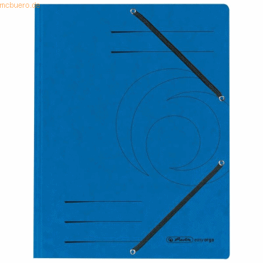 Herlitz Einschlagmappe mit Gummizug Karton blau von Herlitz