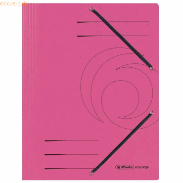 Herlitz Einschlagmappe mit Gummizug Karton fuchsia von Herlitz